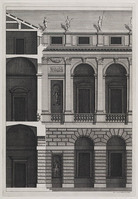 KG 11541
<br/>
Façade en doorsnede van gebouw
<br/>
<em>Picart, Bernard (1673-1733)</em>
